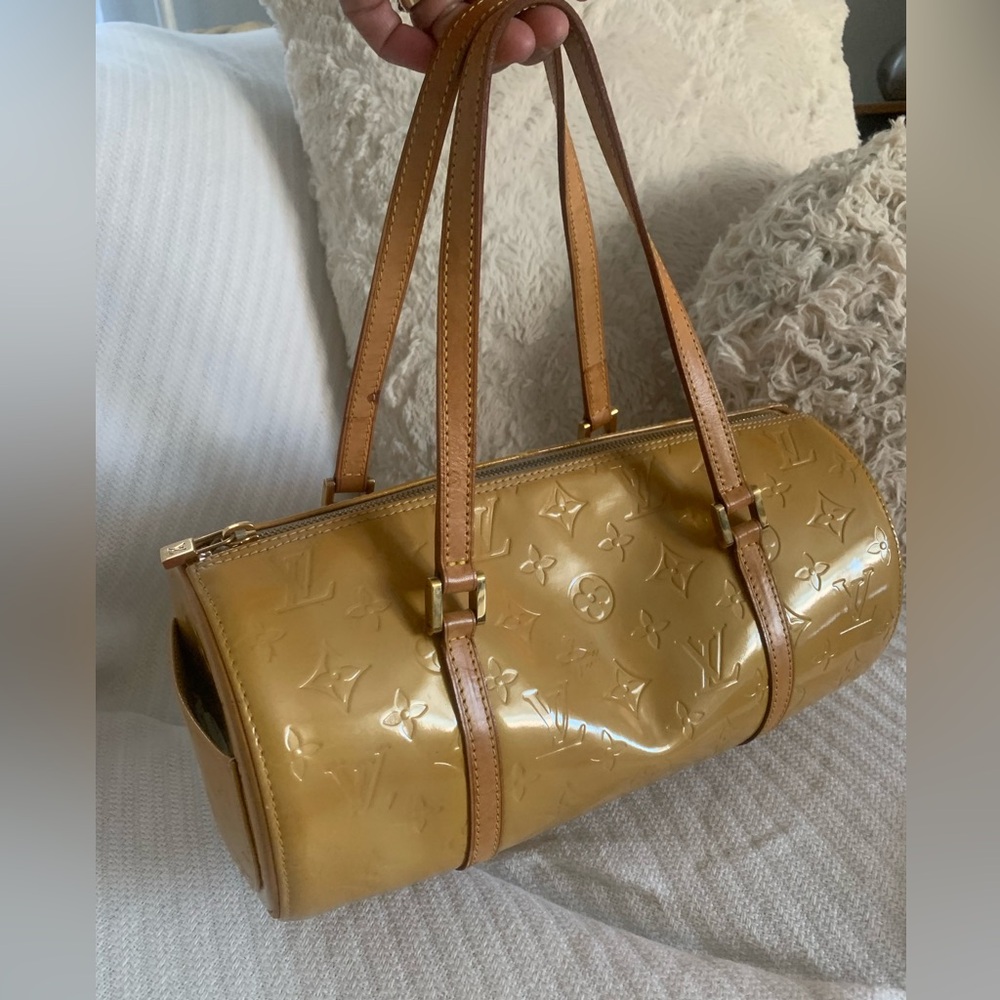 Louis Vuitton Bedford Yellow Monogram Vernis Leather Bag